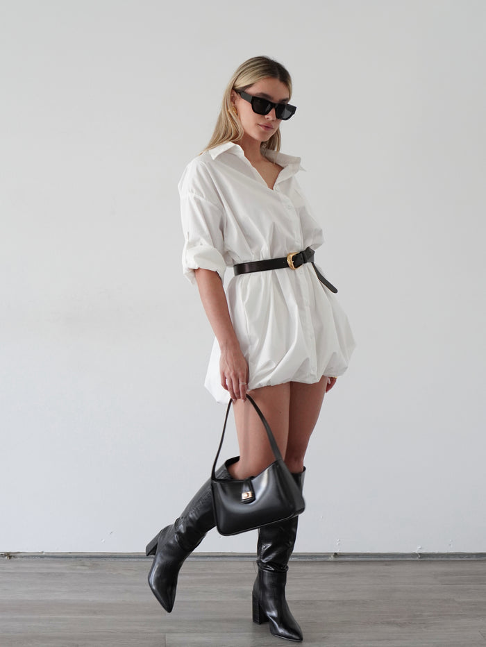 Gianna Bubble Hem Shirt Dress