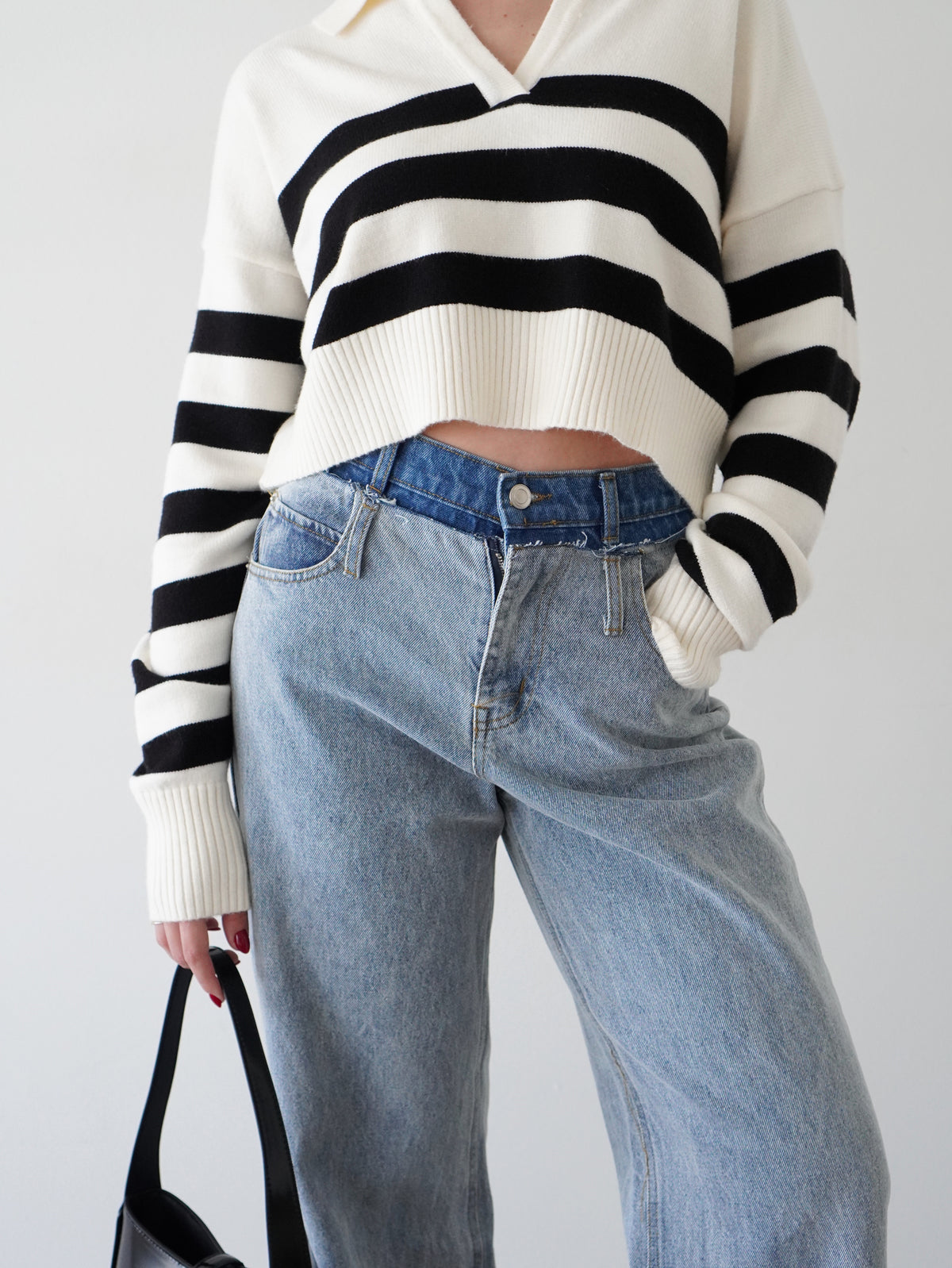 Two Tone Contrast Jeans