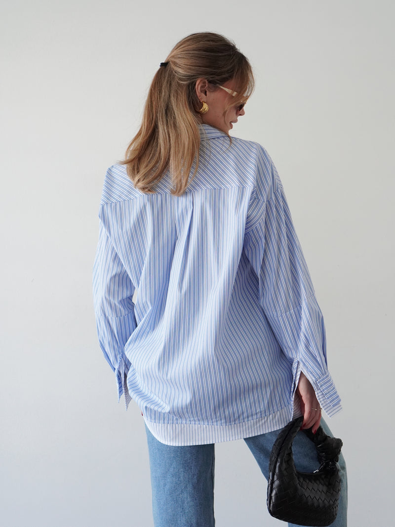 Contrast Striped Button Down Shirt