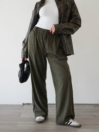 Olive Wide Leg Pants