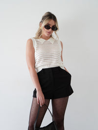 Vivienne Collared Crop Sweater