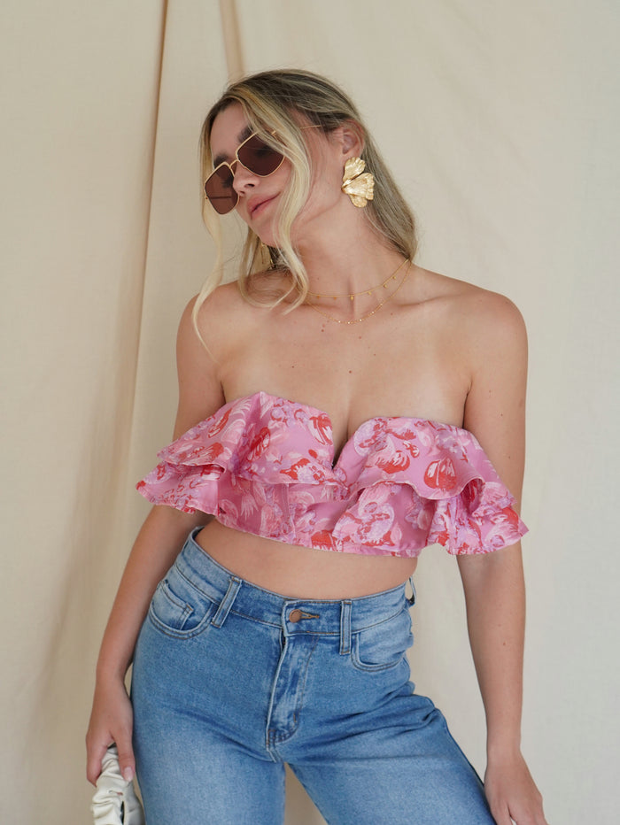 Blooming Ruffle Crop Top